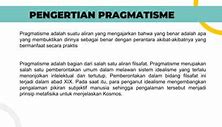 Pragmatis Adalah Dalam Sosiologi